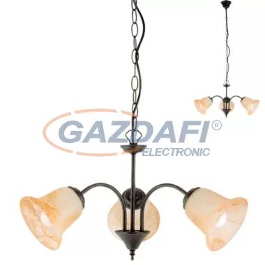 RÁBALUX 7367 Colette 3 ágú csillár E14 3x40W fekete 230V
