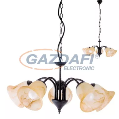 RÁBALUX 7368 Colette 5 ágú csillár E14 5x40W fekete 230V