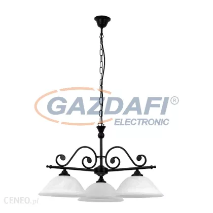   RÁBALUX 7773 Dorothea 3 ágú függeszték E27 3x60W matt fekete 230V     A++ -> E