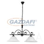   RÁBALUX 7777 Dorothea 2 ágú függeszték E27 2x60W mattfekete 230V     A++ -> E