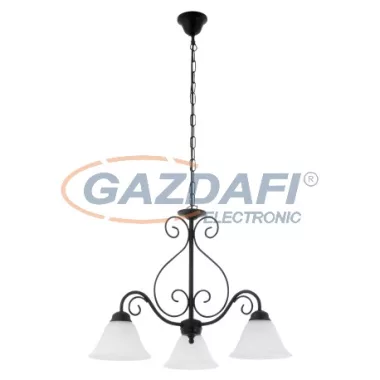 RÁBALUX 7813 Athen 3 ágú csillár E14 3x40W matt fekete 230V     A++ -> E