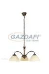 RÁBALUX 8173 Regina 3 ágú csillár E14 3x40W bronz-krém búra 230V     A++ -> E