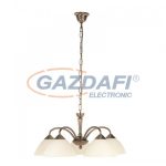   RÁBALUX 8175 Regina 5 ágú csillár E14 5x40W bronz-krém búra 230V     A++ -> E