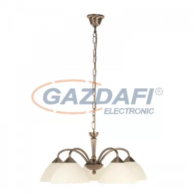 RÁBALUX 8175 Regina 5 ágú csillár E14 5x40W bronz-krém búra 230V     A++ -> E