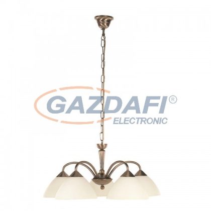   RÁBALUX 8175 Regina 5 ágú csillár E14 5x40W bronz-krém búra 230V     A++ -> E