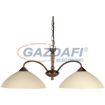   RÁBALUX 8177 Regina 2 ágú függeszték E27 2x60W bronz-krém búra 230V     A++ -> E