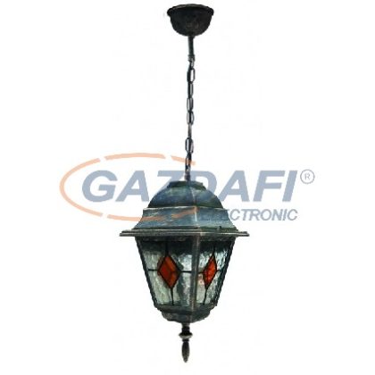   RÁBALUX 8184 Monaco kültéri függeszték 60W antik arany-tiffany IP43 230V