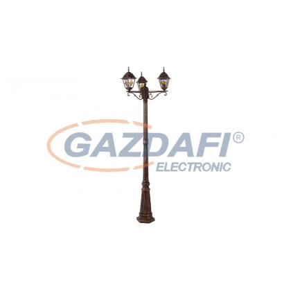   RÁBALUX 8186 Monaco kült 3 ágú állólámpa 3x60W antik arany-tiffany IP43 230V
