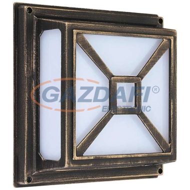 RÁBALUX 8190 Darius kültéri fali lámpa E27 2x60W alumínium műanyag. Antik arany IP44 230V