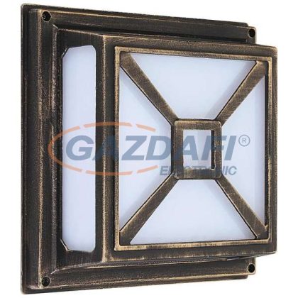   RÁBALUX 8190 Darius kültéri fali lámpa E27 2x60W alumínium műanyag. Antik arany IP44 230V