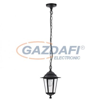   RÁBALUX 8208 Velence kültéri függeszték E27 60W fekete IP43 230V