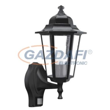 RÁBALUX 8217 Velence kültéri falikar fel E27 60W fekete IP43 mozgásérzékelős 230V