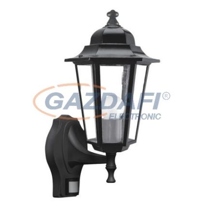   RÁBALUX 8217 Velence kültéri falikar fel E27 60W fekete IP43 mozgásérzékelős 230V