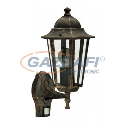   RÁBALUX 8218 Velence kültéri falikar E27 60W antik arany IP44 mozgásérzékelős 230V