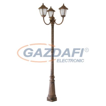   RÁBALUX 8379 Madrid kültéri 3 ágú állólámpa 3x60W antik arany IP43 230V A++ -> E
