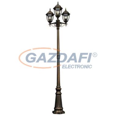 RÁBALUX 8460 Toronto kültéri állólámpa E27 3x60W antik a.IP44 230V A++ -> E